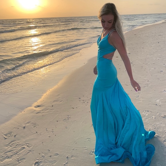 Blue Prom Dress - Picture 2 of 5